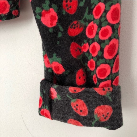 Vtg 70s Cropped Strawberry Button Down Long Sleeve - Picture 5 of 6
